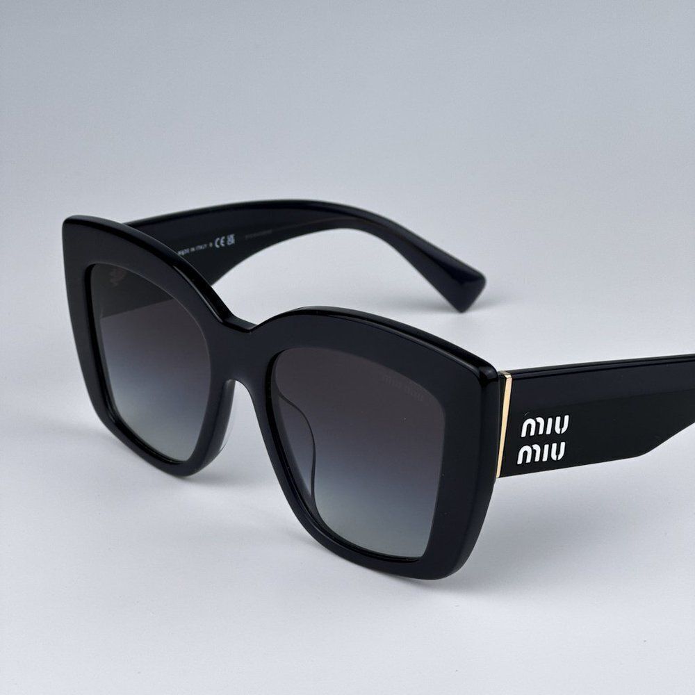 NEW Miu Miu MU04WS 06U5D1 Grey Opal Grey Gradient Women Sunglasses MU 04WS - Picture 7 of 11